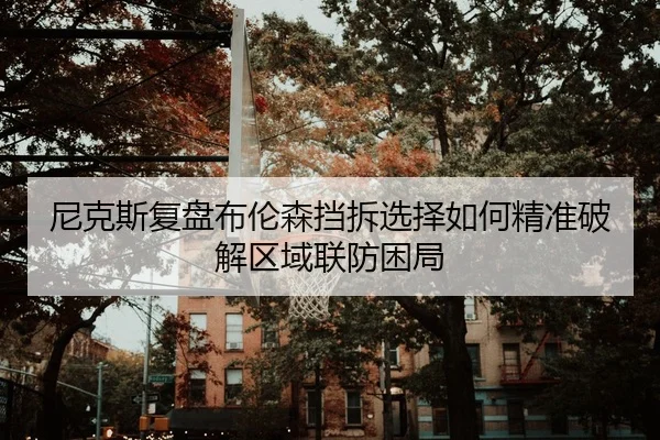 尼克斯复盘布伦森挡拆选择如何精准破解区域联防困局